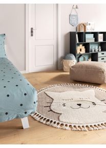 Lytte Tapis enfant Momo Beige diamètre 120 cm rond