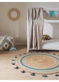 Lytte Tapis enfant Lovis Turquoise 115 cm round - Tapis pour chambre d'enfants/bébé