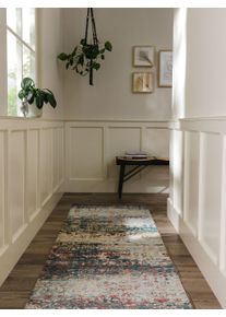 benuta Nest Chodnik Frencie niebieski 80x250 cm Vintage,Patchwork