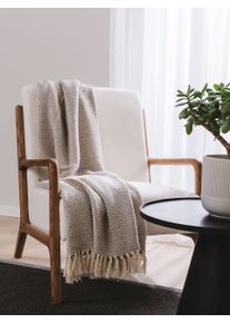 benuta Nest Koc bawełniany Jasmin szary 125x150 cm Bawełna