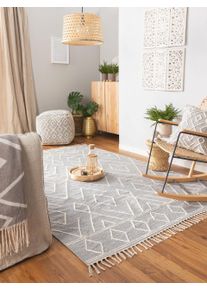 benuta Pure Katoen Vloerkleed Sydney Lichtgrijs 80x150 cm - Berber Vloerkleden
