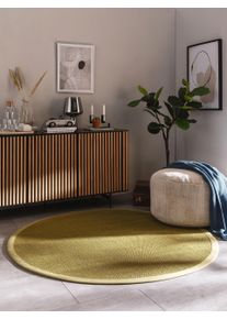 benuta Nest Sisal tæppe Sana Grøn ø 150 cm rundt Sisal/jute Borter, Uni