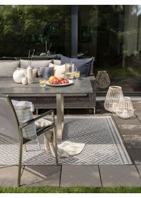 benuta Nest Dywan outdoor Metro niebieski 80x150 cm Geometryczny