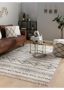 benuta Nest Vaskbart bomullsteppe Naomi Krem 120x170 cm Berber,Tradisjonell