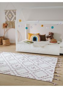 Lytte Geometrisch,Met franjes,Structure Mix - Moderne Vloerkleden voor Woonkamer, Slaapkamer & Eetkamer