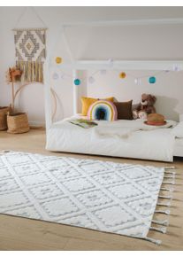 Lytte Geometrisch,Met franjes,Structure Mix - Moderne Vloerkleden voor Woonkamer, Slaapkamer & Eetkamer