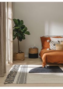 benuta Pop Katoen Vloerkleed Gibson Zwart/Wit 120x170 cm - Katoen Vloerkleden
