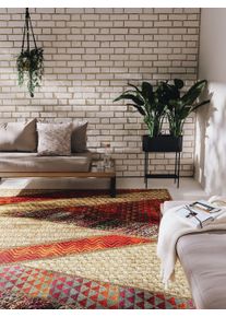 benuta Nest In- & Outdoor Rug Kenya Beige/Red 120x180 cm - Modern Short Pile Rugs for Every Room