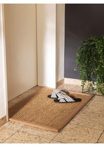 Paillasson Greta Crème 40x60 cm - Tapis poil court design moderne pour salon
