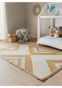 Lytte Børnetæppe Frieda Gul 80x120 cm Sisal/jute Geometrisk