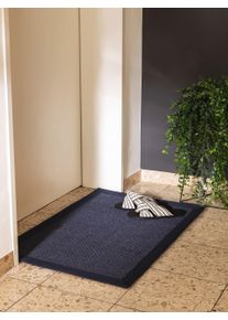 Paillasson Sana Bleu 40x60 cm - Tapis poil court design moderne pour salon