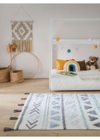 Lytte Geometrisch,Met franjes,Structure Mix - Moderne Vloerkleden voor Woonkamer, Slaapkamer & Eetkamer