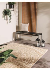 benuta Nest Dywan outdoor Cleo kremowo-beżowy 80x150 cm Geometryczny