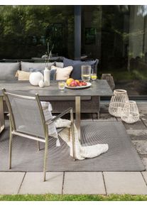 benuta Nest Tapis d'extérieur Metro Noir 80x150 cm - Tapis outdoor pour balcon, terrasse et jardin