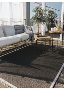 benuta Nest Tapis d'extérieur Nandi Noir 90x130 cm - Tapis outdoor pour balcon, terrasse et jardin