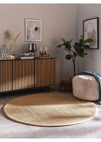 benuta Pure Sisal Vloerkleed Greta Crème ø 150 cm rond - Sisal Vloerkleden