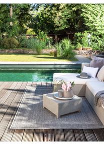 benuta Nest Inne- og utend&oslash;rs teppe Cleo Antraciet 120x170 cm Grense