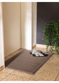 Paillasson Sana Gris 40x60 cm - Tapis poil court design moderne pour salon