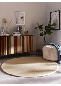 benuta Nest Sisal tæppe Sana Cremehvid ø 150 cm rundt Sisal/jute Borter, Uni