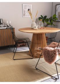 Tapis poil ras en sisal Sana Crème 120x180 cm - Tapis poil court design moderne pour salon