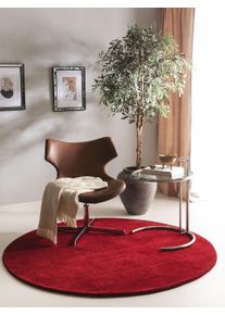 benuta Nest Tapis en laine rond Jamal Rouge diamètre 160 cm rond