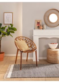 benuta Pure Wollen Vloerkleed Loper Kim Zwart/Wit 70x200 cm - Moderne Vloerkleden voor Woonkamer, Slaapkamer & Eetkamer