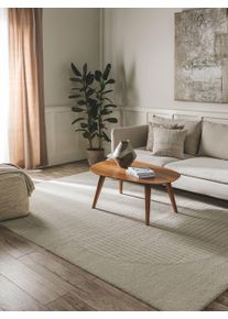 benuta Nest Teppe Tacoma Lichtgrijs 120x170 cm Geometrisk, Uni