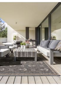 benuta Nest Tapis d'extérieur River Bleu 100x150 cm - Tapis outdoor pour balcon, terrasse et jardin