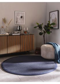 benuta Nest Sisal tæppe Sana Blå ø 150 cm rundt Sisal/jute Borter, Uni