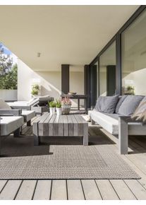 benuta Nest Tapis d'extérieur River Beige/Bleu 100x150 cm - Tapis outdoor pour balcon, terrasse et jardin