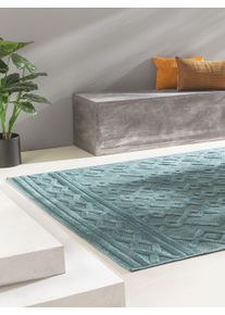 benuta Nest Tapis d'extérieur Bonte Turquoise 80x150 cm - Tapis outdoor pour balcon, terrasse et jardin