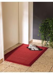 Paillasson Sana Rouge 40x60 cm - Tapis poil court design moderne pour salon