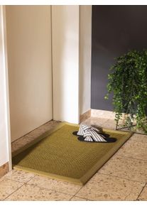 Paillasson Sana Vert 40x60 cm - Tapis poil court design moderne pour salon