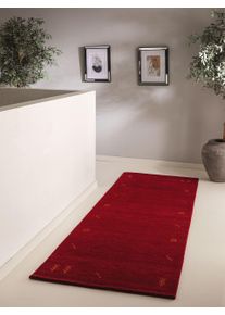 benuta Nest Tapis de couloir en laine Jamal Rouge 80x250 cm - Tapis en fibres naturelles