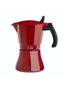 Cafetera de aluminio JATA HCAF2012 de 12 tazas. Apta para todas las cocinas, incluida inducción. Asa maciza especial antiquemaduras