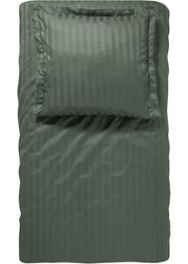 Damai Bettwäsche »Streifsatin«, (2 Tlg.), In Mako Satin Qualität, 100% Baumwolle, Bett- Und Kopfkissenbezug Mit Reißverschluss, Kühlende...