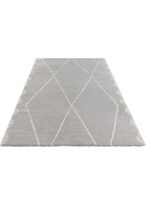 ELLE Decoration Teppich »Beaune«, Rechteckig, 14 Mm Höhe, Weicher Kurzflor, Skandi Look, Leichte Reliefstruktur, Robust silberfarben, Größe B/L: 80...