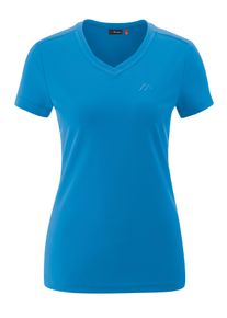 Maier Sports Funktionsshirt »Trudy«T-Shirt, Kurzarmshirt Für Wandern Und Freizeit blau, Größe 44, Funktionales T-Shirt mit V-Ausschnitt und hohem...