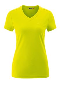 Maier Sports Funktionsshirt »Trudy«T-Shirt, Kurzarmshirt Für Wandern Und Freizeit gelb, Größe 46, Funktionales T-Shirt mit V-Ausschnitt und hohem...