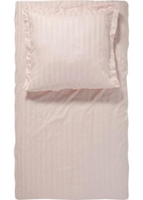 Damai Bettwäsche »Streifsatin«, (2 Tlg.), In Mako Satin Qualität, 100% Baumwolle, Bett- Und Kopfkissenbezug Mit Reißverschluss, Kühlende...
