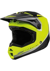 Fly Racing Kinetic Vision, casque cross pour enfants , couleur: Jaune Néon/Noir/Gris , taille: YM