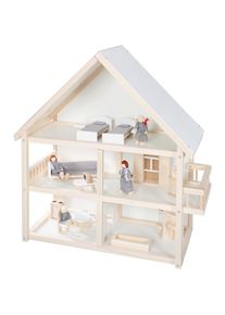 Roba Puppenhaus, mit 4 Puppen und 24 Einrichtungsteilen, Puppenhäuser, 1448800585-0 beige