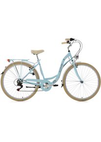 KS-Cycling Cityrad »Casino«, 6 Gang, Shimano, Tourney Schaltwerk, Kettenschaltung, Fahrrad, 35145982-48 blau 28 Zoll (71,12 cm)
