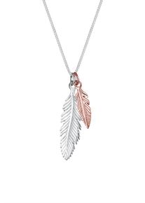 Elli Dames Ketting 'Feder' rose-goud / zilver 45