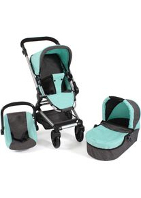 Bayer Chic 2000 Kombi-Puppenwagen »Fides 3in1, Melange Mint«, mit Babywanne, Sportsitz und Autositz, 4505535997-0 grau