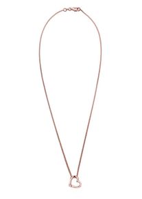 Elli DIAMONDS Dames Ketting 'Herz Glitzer' rose-goud 45