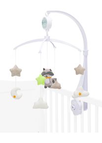 fillikid Mobile »Musik Mobile, Waschbär« bunt, Musik-Mobile »Waschbär« mit mechanischer Spieluhr