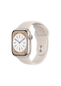Apple Smartwatch »Series 8, Gps, Aluminium-Gehäuse, 41 Mm Mit Sportarmband«, (Watch Os) weiß, Always-On Retina LTPO OLED Display