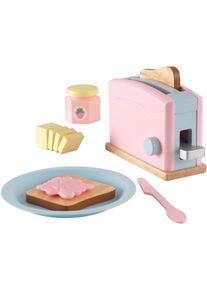 KidKraft® -Toaster »Toaster-Set (11tlg.)«, (Set, 11 Tlg.), Mit Beweglichen Toastergriff rosa, Spiel-Toaster-Set für Kinder
