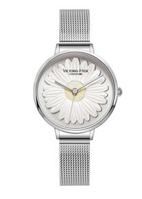 Victoria Hyde Dames Analoog horloge geel / zilver / parelwit One Size